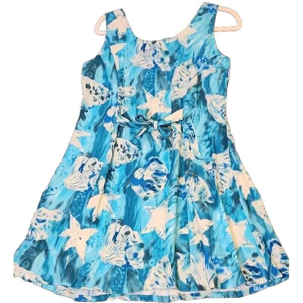Big Hed Designs Womens Floral Hawaiian Tropical Mini Dress Multicolor Sz L Resor - Picture 2 of 8